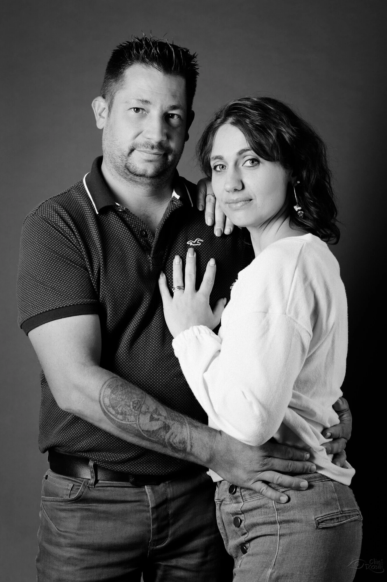 Portrait de couple au studio Clin d'œil Ponot Le Puy-en-Velay