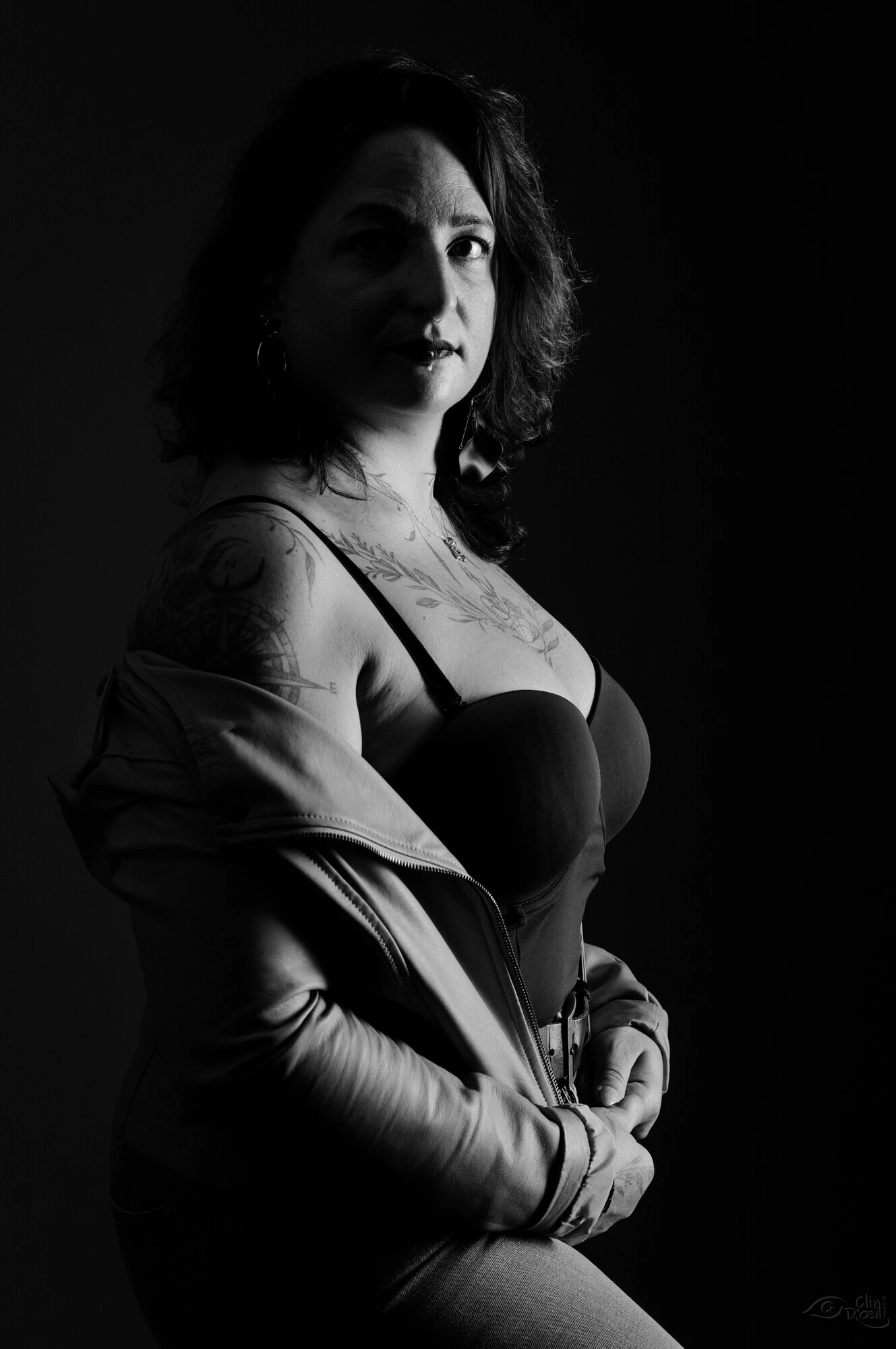 Signature lumière, portrait contrasté