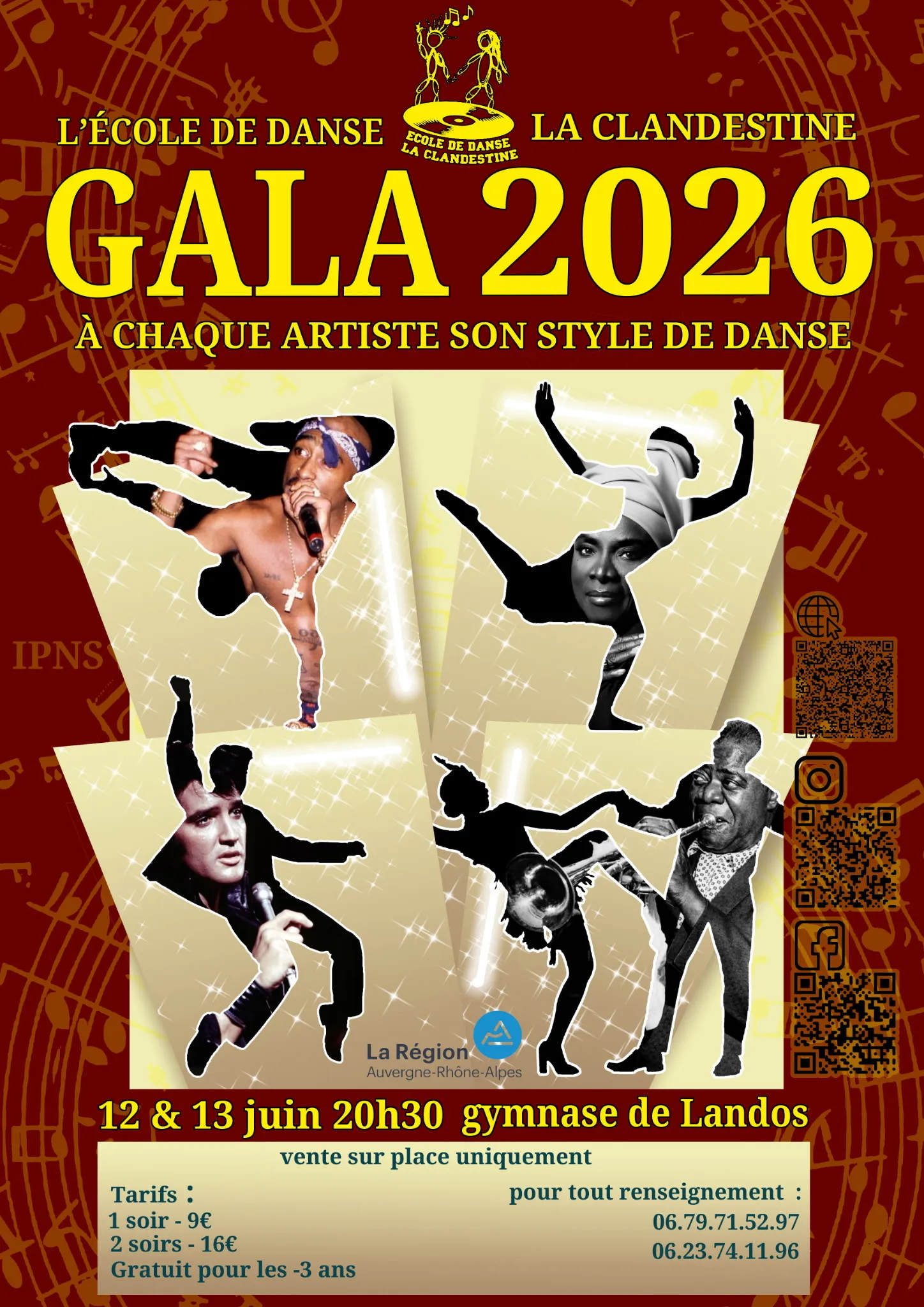 Affiche A chaque artiste son style de danse - La clandestine 2026 - photos Clin d'Oeil Ponot
