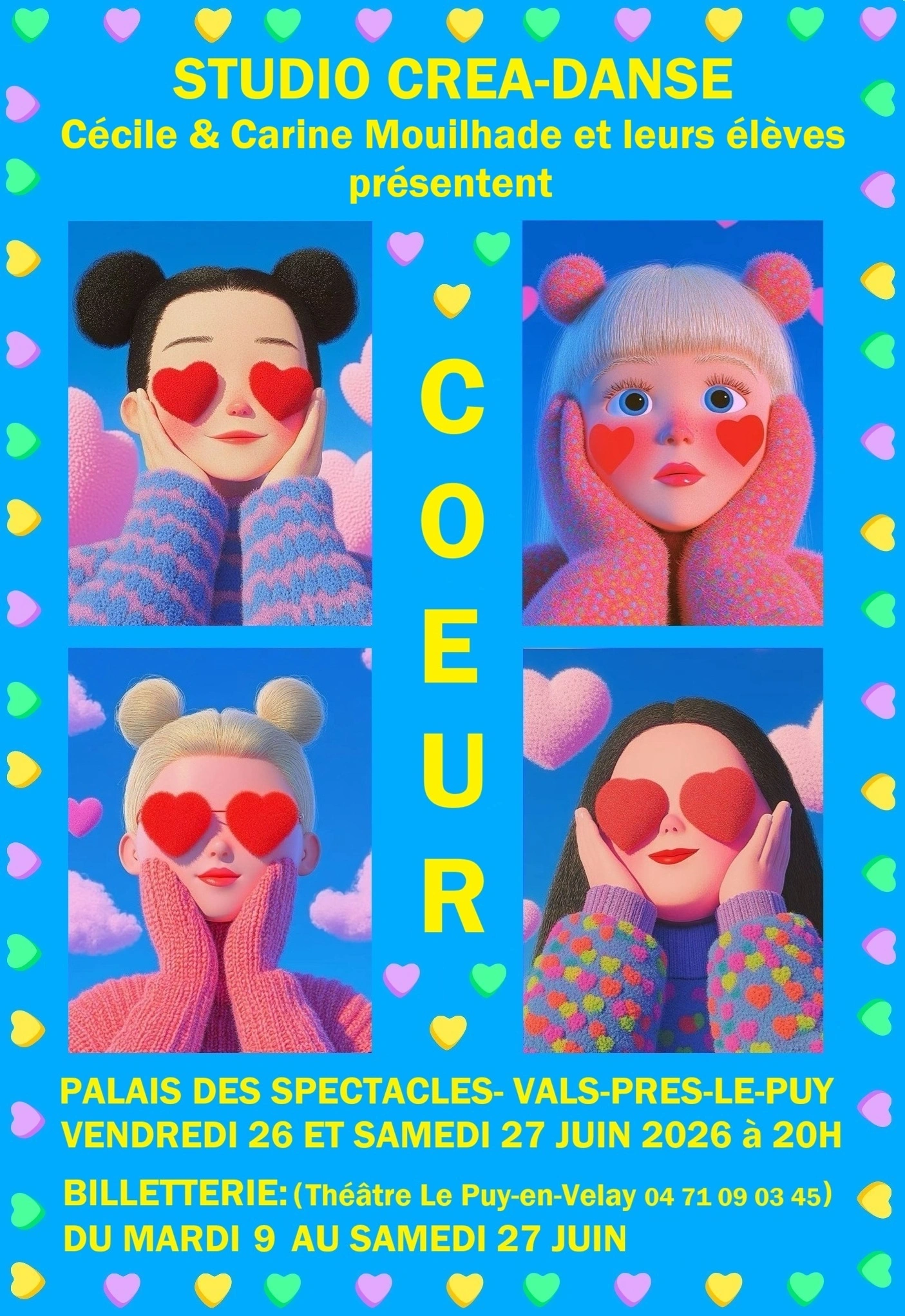 Affiche Créa Danse 2026 - photos Clin d'Oeil Ponot